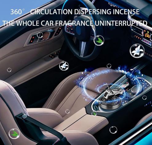 معطر جو للسيارة على شكل مروحية تعمل بالطاقة الشمسية