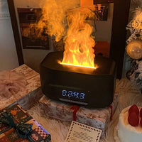 مكبر صوت بلوتوث مع ساعة منبه ومرطب