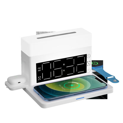 ساعة منبه صغيرة متعددة الوظائف لحماية العين، ستة في واحد، إضاءة ليلية إبداعية