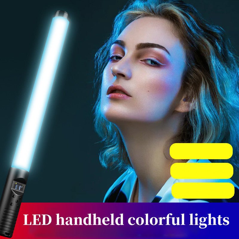 عصا إضاءة LED محمولة للتصوير الفوتوغرافي مع درجة حرارة قابلة للتعديل وضوء جليدي