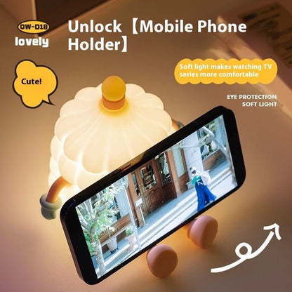 نوم إبداعي خفيف مع مصباح ليلي صغير