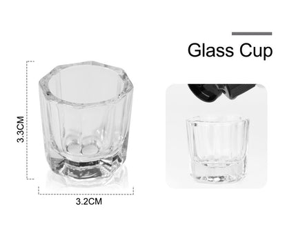 مجموعة نظام مسحوق الأظافر الأكريليكي، مجموعة أدوات فن الأظافر الاحترافية تحتوي على كوب زجاجي، سائل أكريليك، مانيكير، نحت